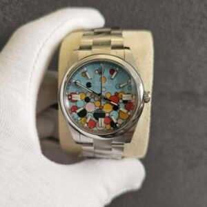 Rolex Oyster Perpetual 41 Celebration Dial New 2023 Releas 124300 Turquoise Colur Ful Dial - Luxury Master Copy Dubai